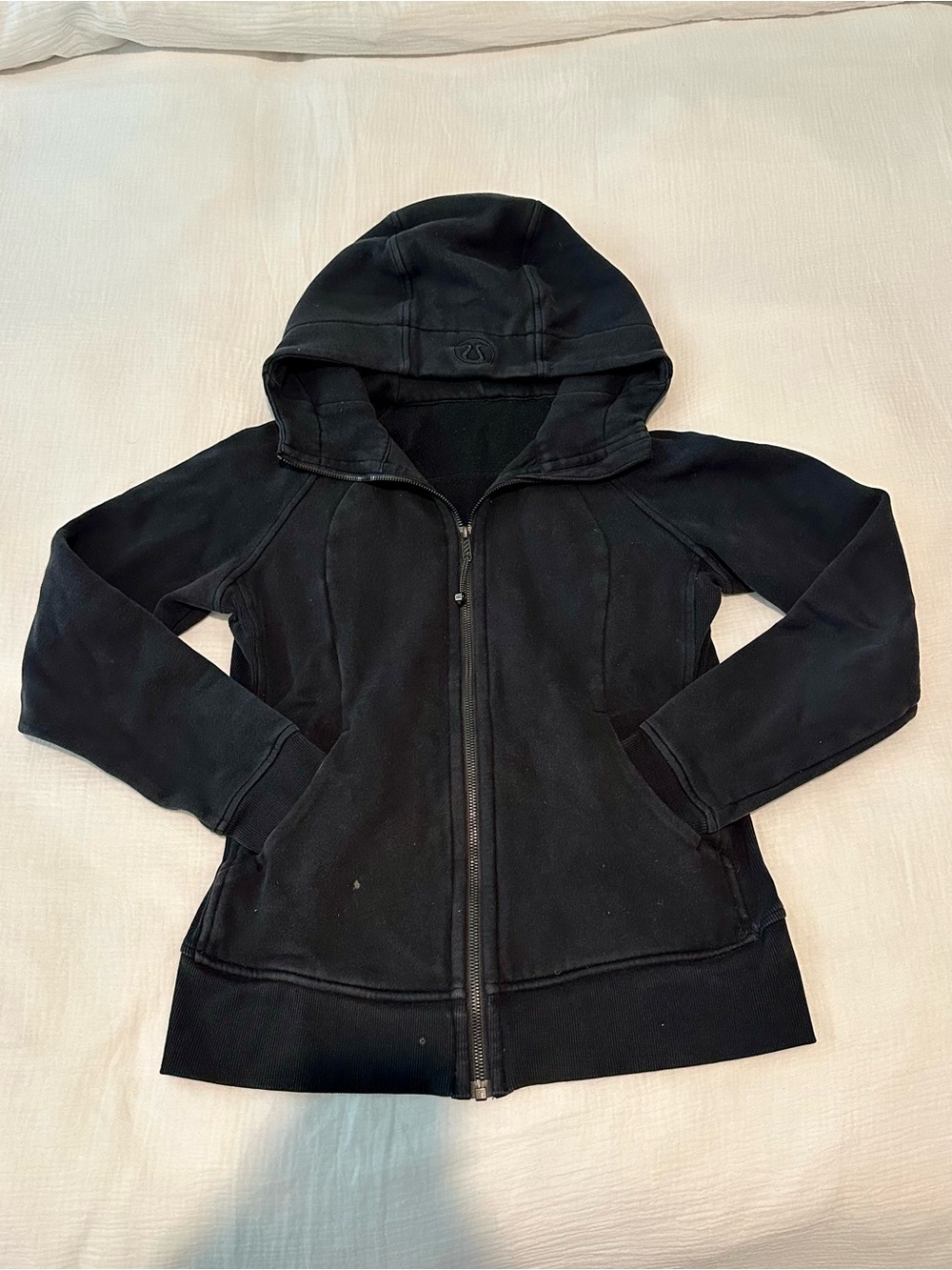 lululemon athletica Scuba Black Full-Zip Hoodie Size 8